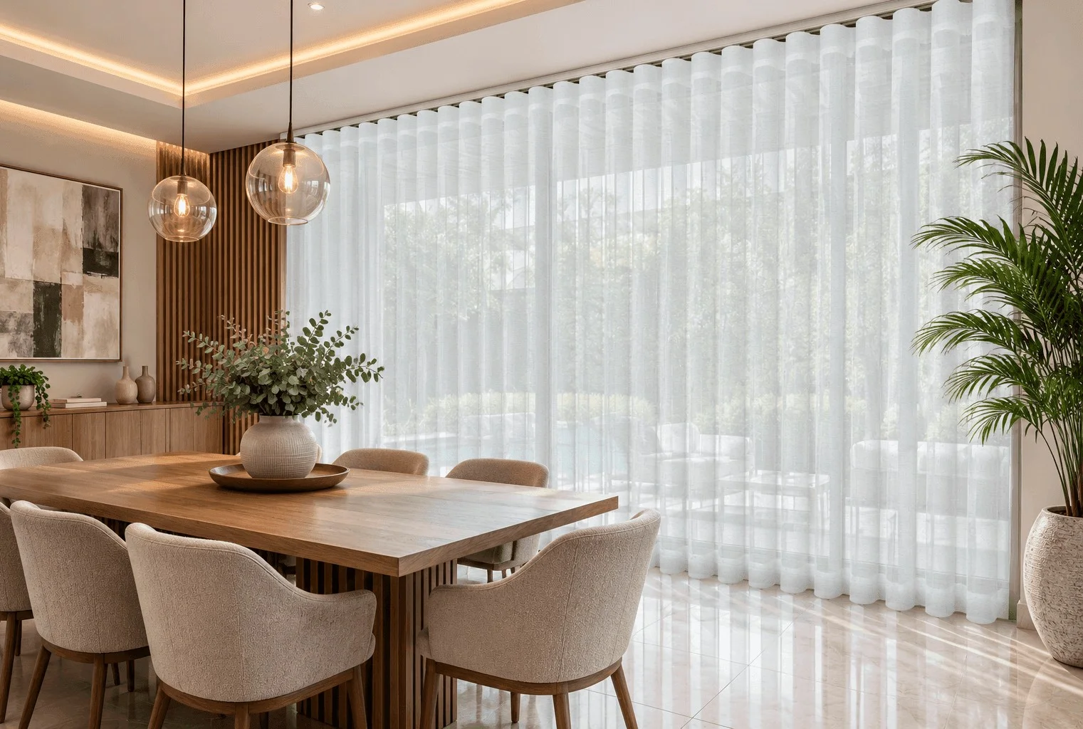 Cortinas Waves con caída ondulada elegante